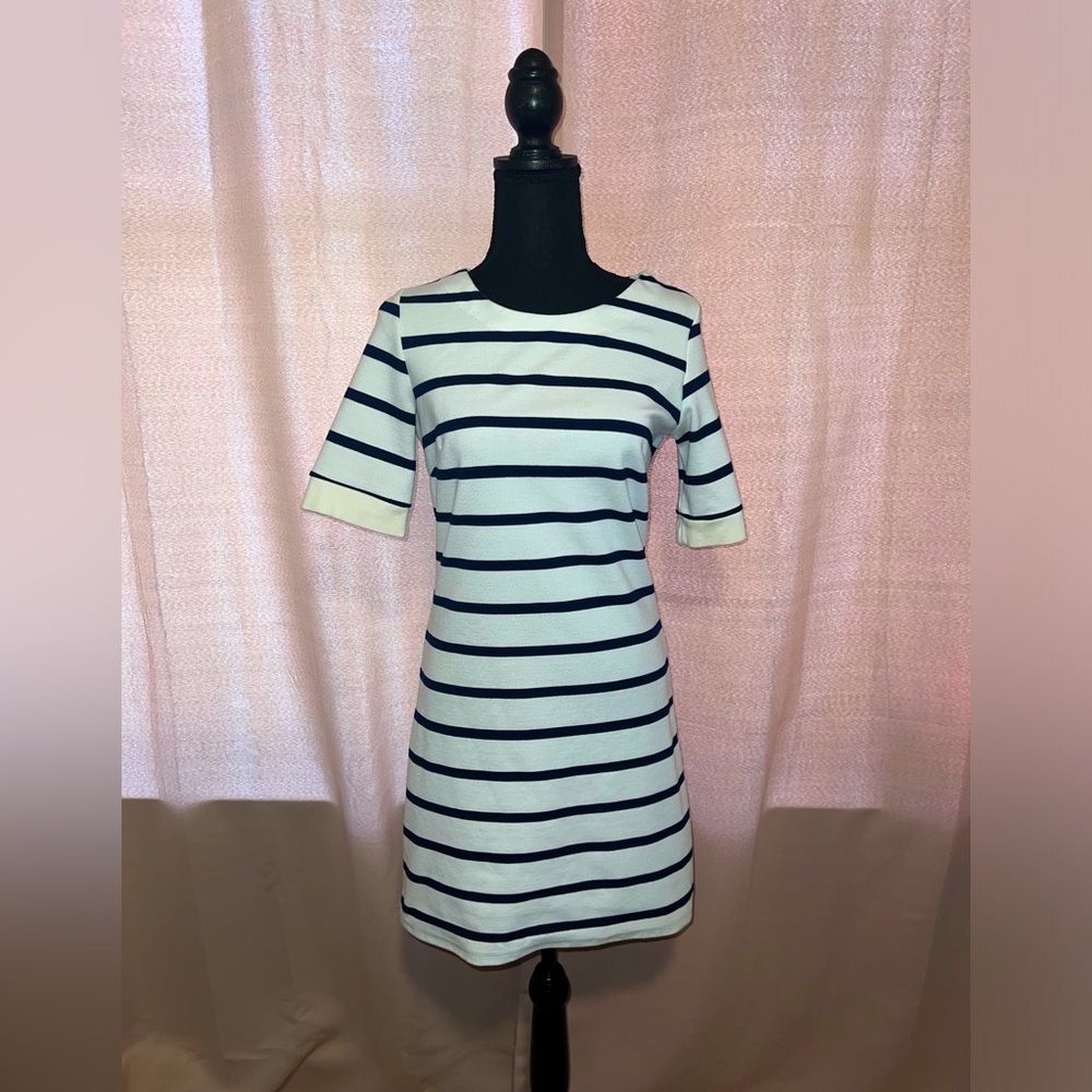 Striped Blue & White Dress